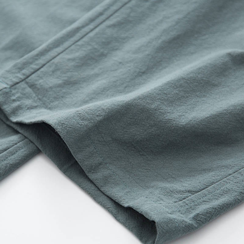 Ensemble chemise à manches longues et pantalon en lin pour homme, 2 pièces, motif Buddha Stones , Zen Tang - image 17