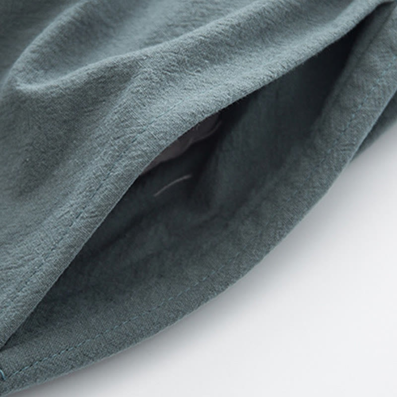 Ensemble chemise à manches longues et pantalon en lin pour homme, 2 pièces, motif Buddha Stones , Zen Tang - image 15