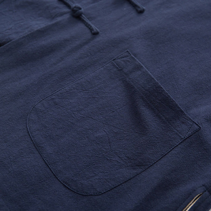 Ensemble chemise à manches longues et pantalon en lin pour homme, 2 pièces, motif Buddha Stones , Zen Tang - image 28