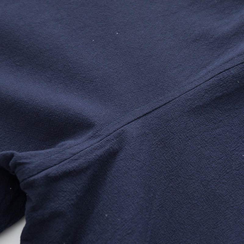 Ensemble chemise à manches longues et pantalon en lin pour homme, 2 pièces, motif Buddha Stones , Zen Tang - image 32