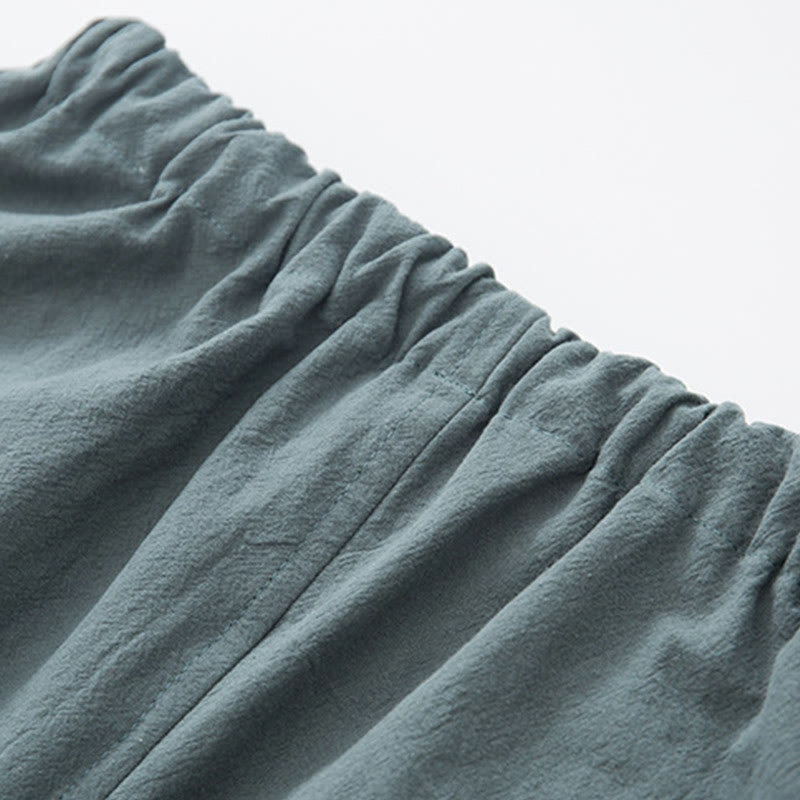 Ensemble chemise à manches longues et pantalon en lin pour homme, 2 pièces, motif Buddha Stones , Zen Tang - image 14