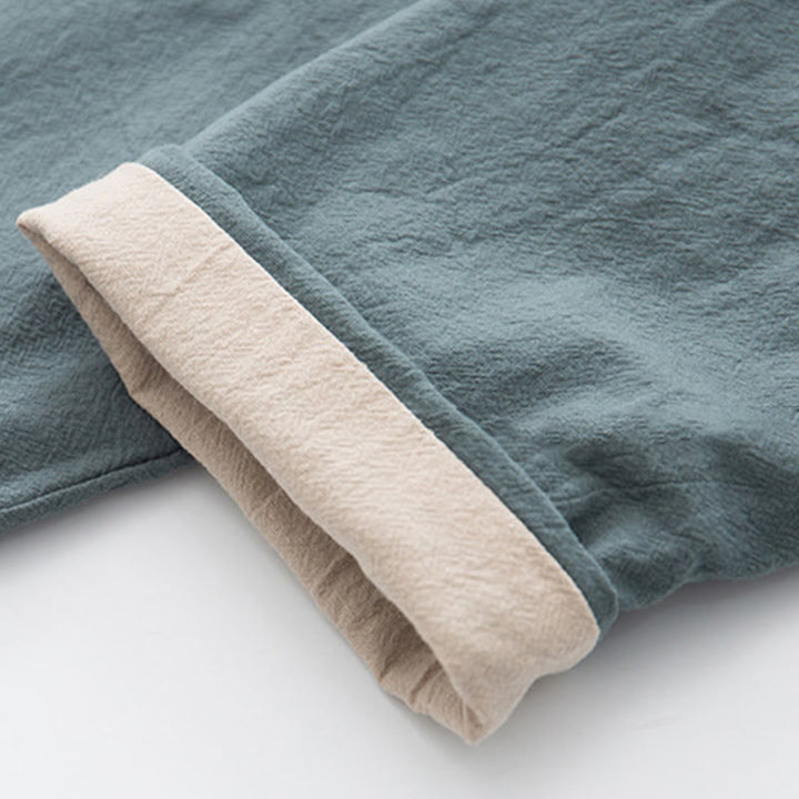 Ensemble chemise à manches longues et pantalon en lin pour homme, 2 pièces, motif Buddha Stones , Zen Tang - image 12