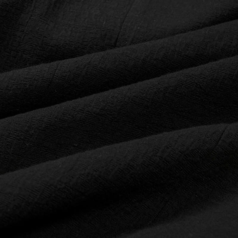 Manteau mi-long à manches longues pour homme en coton simple avec Buddha Stones