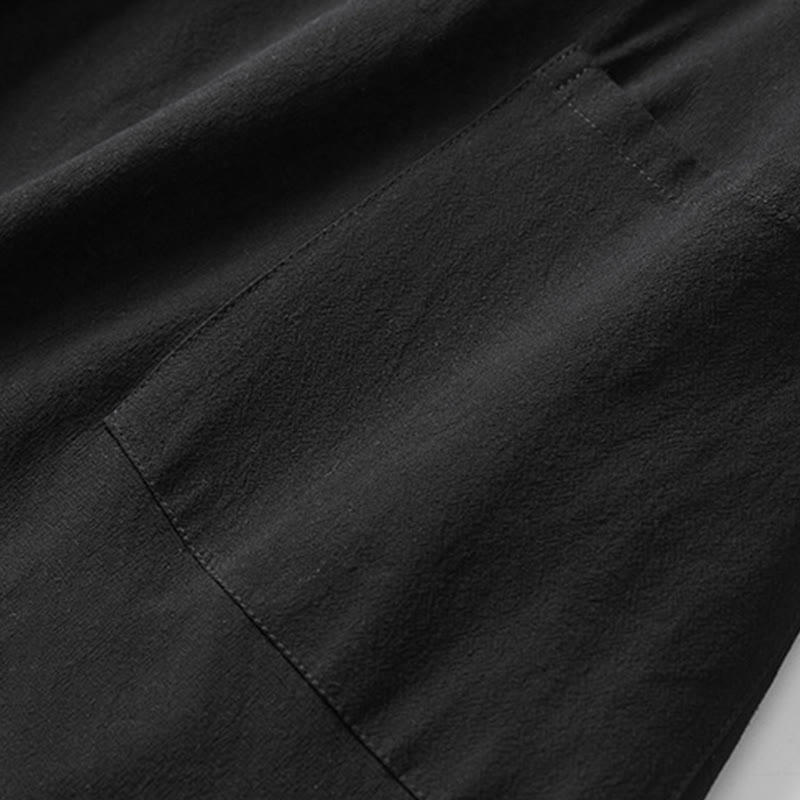 Manteau mi-long en coton pour homme Buddha Stones Fall Veste double face - image 15