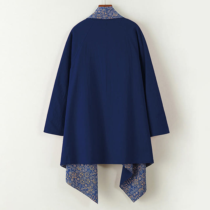 Manteau mi-long en coton pour homme Buddha Stones Fall Veste double face - image 2