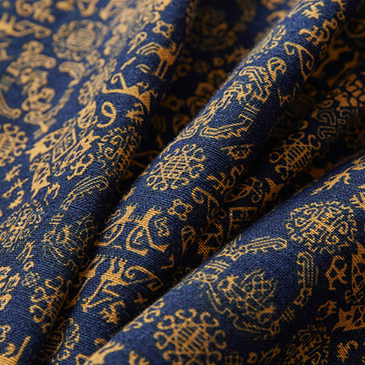 Manteau mi-long en coton pour homme Buddha Stones Fall Veste double face - image 17