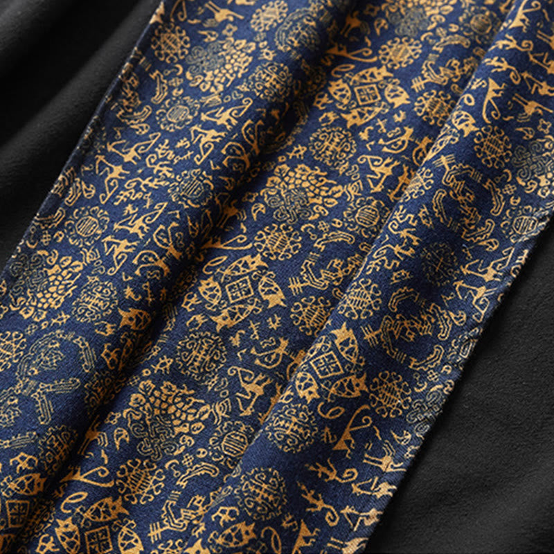 Manteau mi-long en coton pour homme Buddha Stones Fall Veste double face - image 13