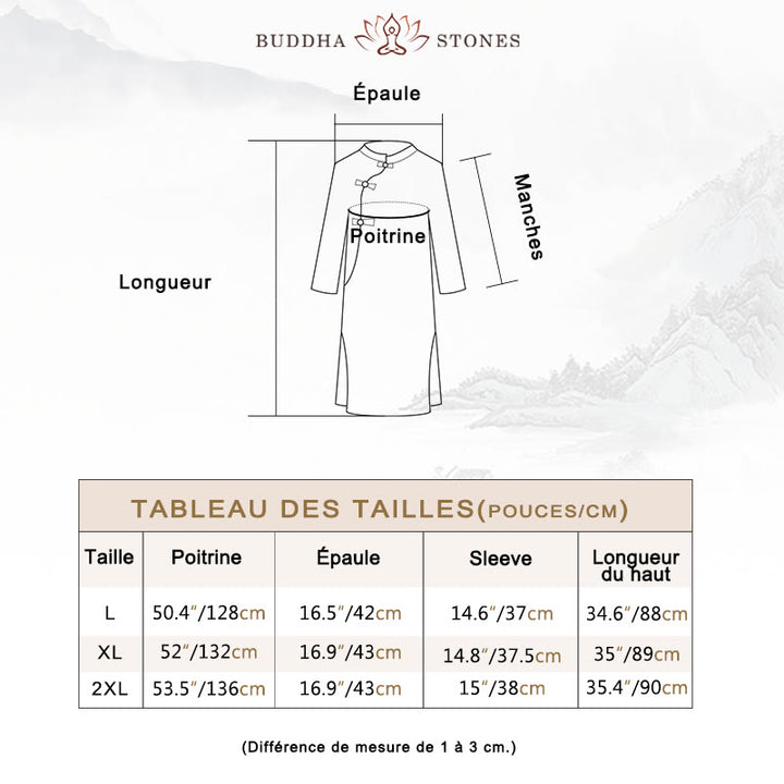 Ensemble de 2 pièces en coton et lin avec haut et pantalon pour femme Buddha Stones et méditation Zen Tai Chi - image 5