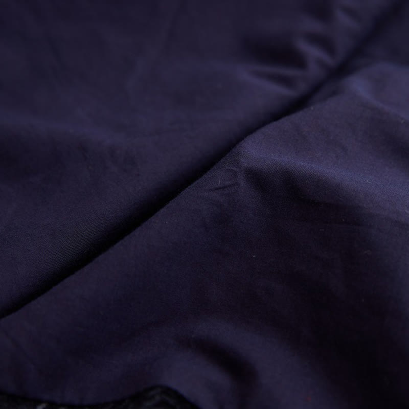 Buddha Stones Vintage Automne Hiver Chinois Grenouille Bouton Tang Costume Hommes Dragon Jacquard Robe Avec Poches - image 13