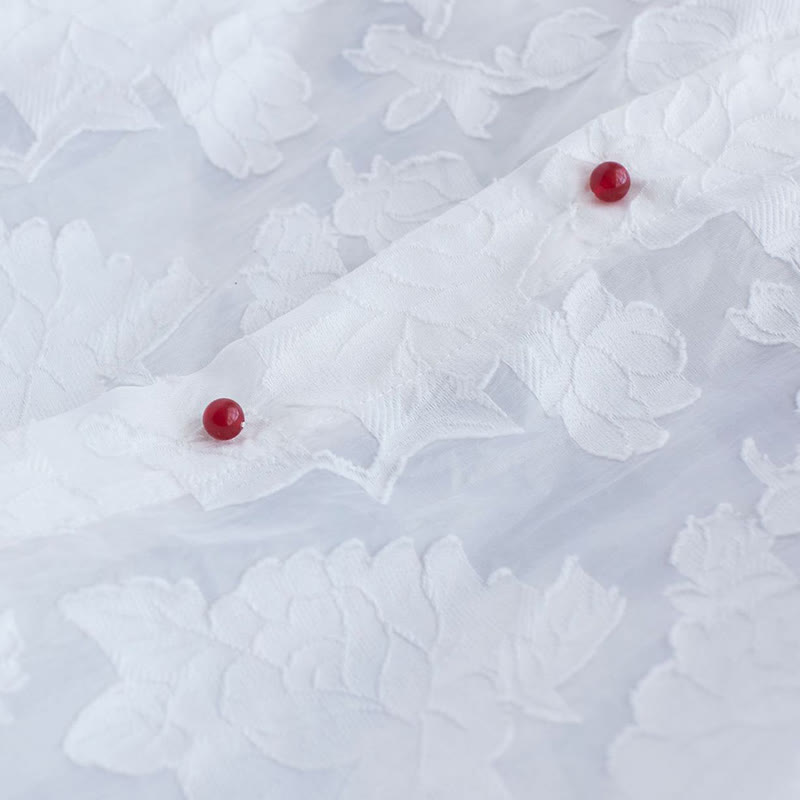 Manteau boutonné en coton pour homme avec Buddha Stones et fleurs de pivoine