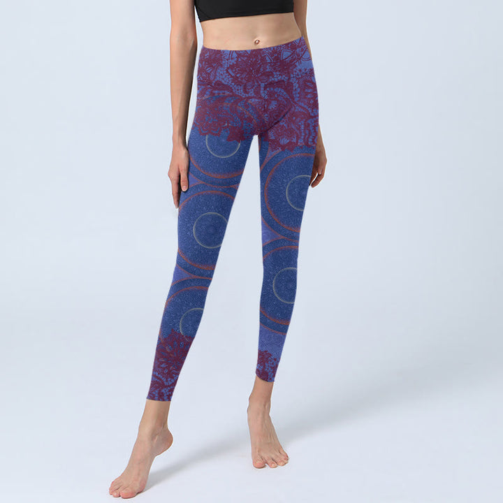 Leggings de fitness et de gym pour femme avec imprimé Buddha Stones - image 6