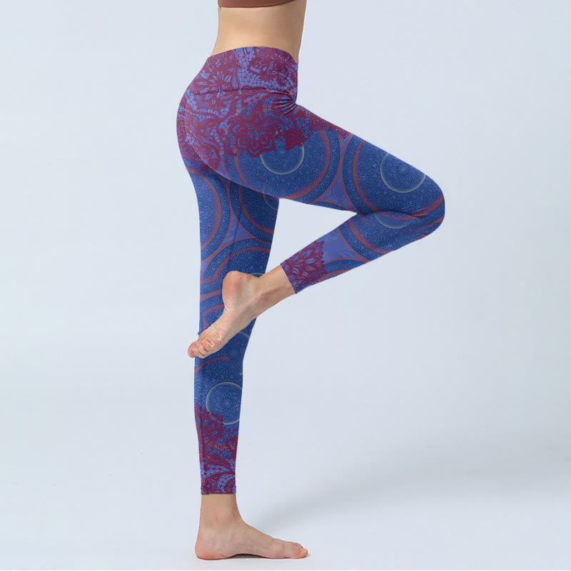 Leggings de fitness et de gym pour femme avec imprimé Buddha Stones - image 4