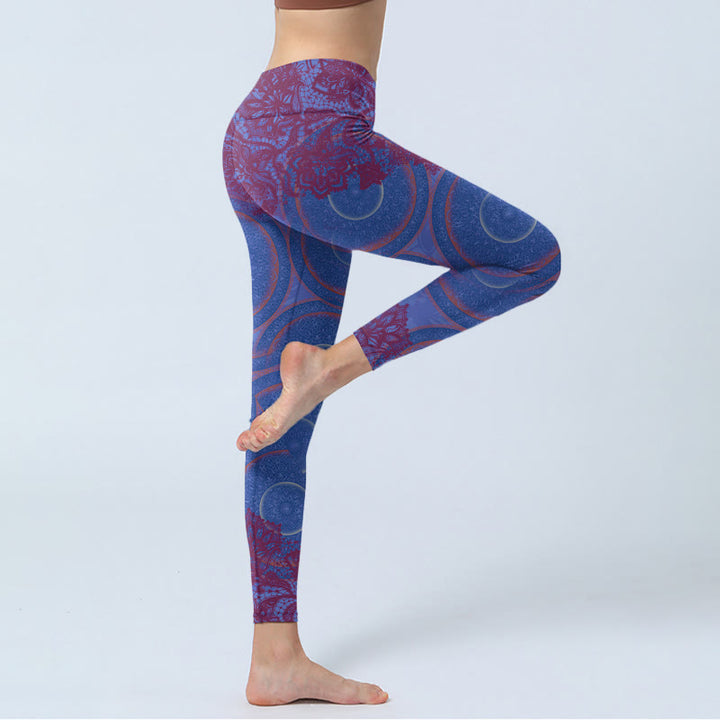 Leggings de fitness et de gym pour femme avec imprimé Buddha Stones - image 3
