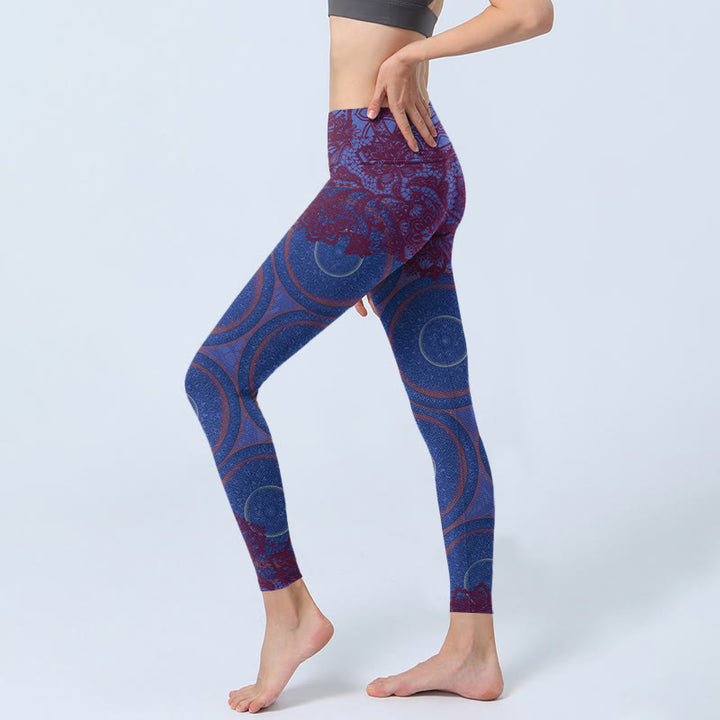 Leggings de fitness et de gym pour femme avec imprimé Buddha Stones - image 3