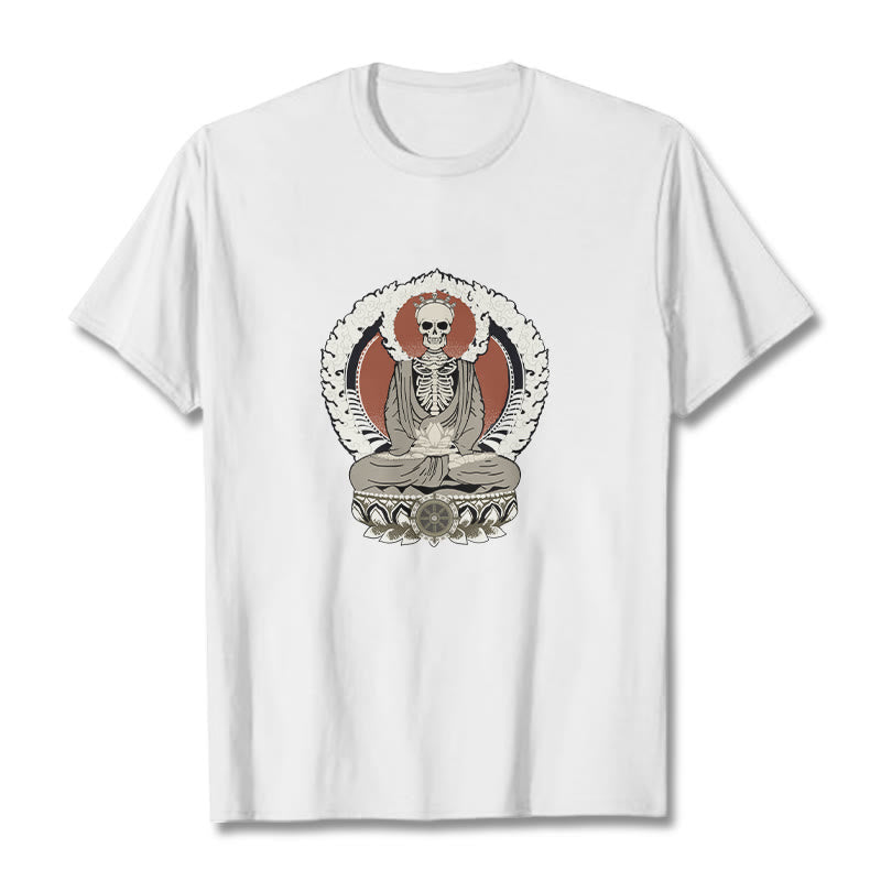 T-shirt à motif squelette de Buddha Stones - Blanc - 2XL - image 6