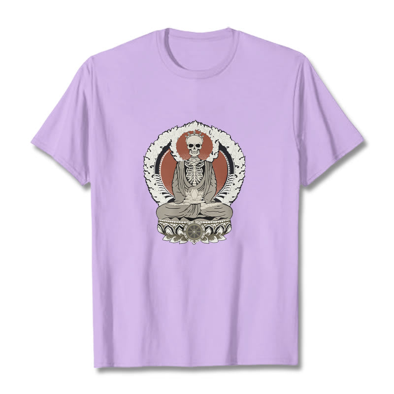 T-shirt à motif squelette de Buddha Stones - Prune - 2XL - image 17
