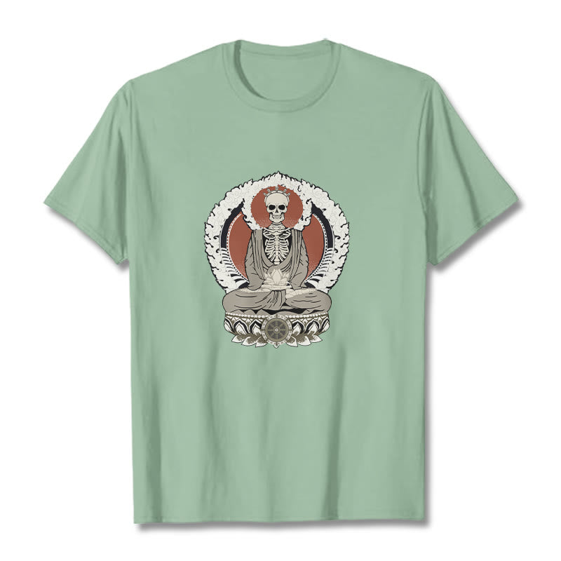 T-shirt à motif squelette de Buddha Stones - Vert pâle - 2XL - image 15