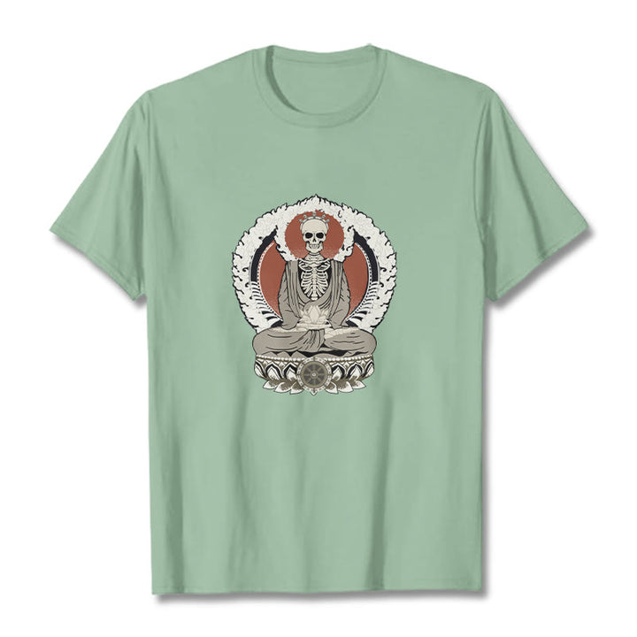 T-shirt à motif squelette de Buddha Stones - Vert pâle - 2XL - image 15