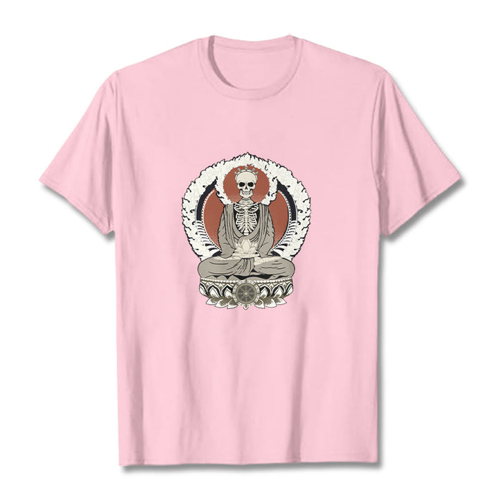 T-shirt à motif squelette de Buddha Stones - Rose clair - 2XL - image 13