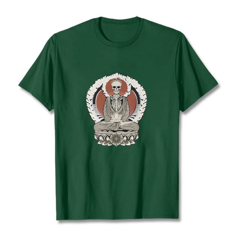 T-shirt à motif squelette de Buddha Stones - Forêt Verte - 2XL - image 11