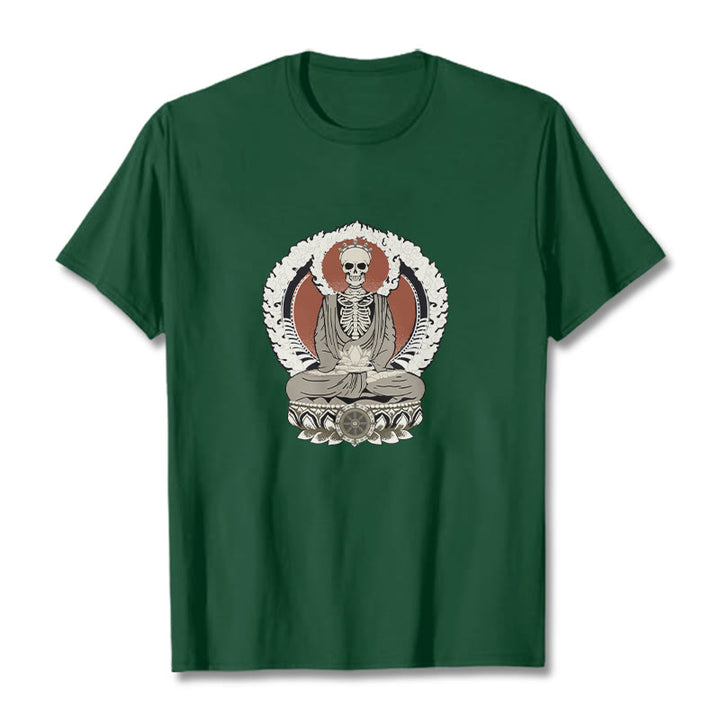 T-shirt à motif squelette de Buddha Stones - Forêt Verte - 2XL - image 11