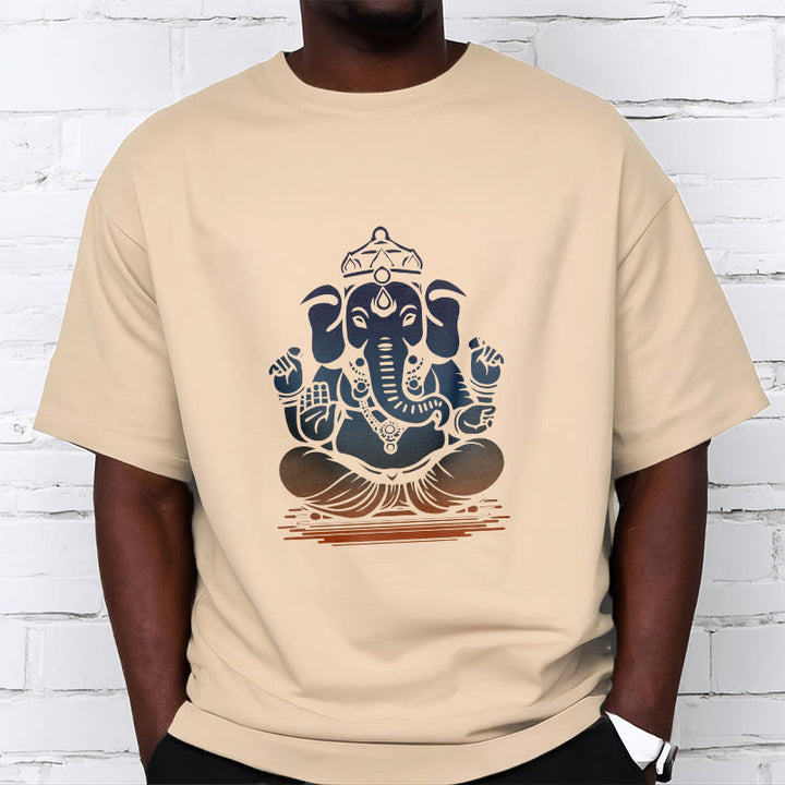 T-shirt à motif éléphant Ganesh méditant avec des Buddha Stones - image 10