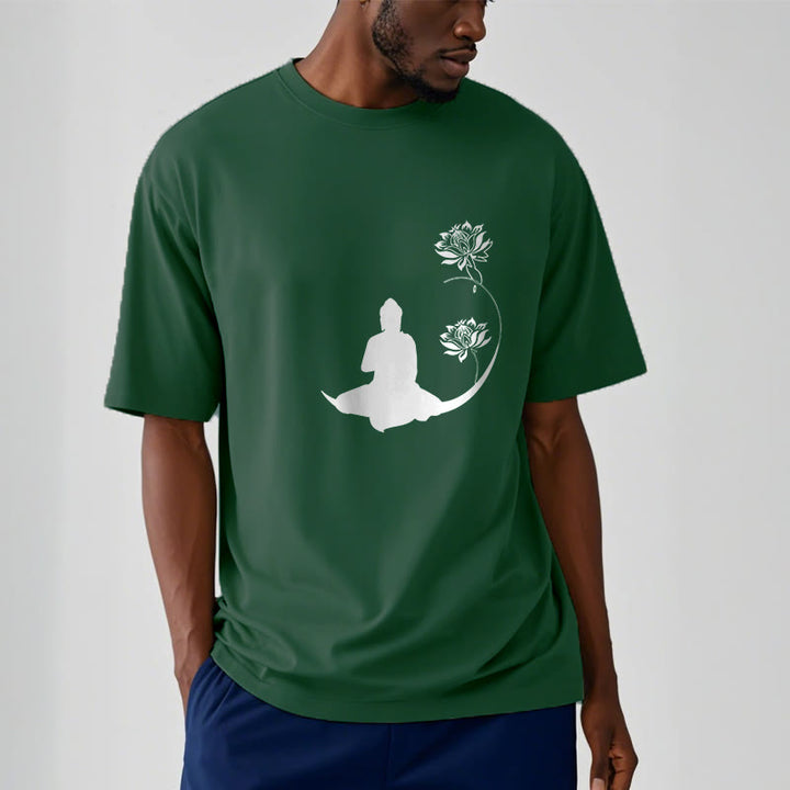 T-shirt à motif Buddha Stones de Bouddha et des fleurs de lotus - image 12