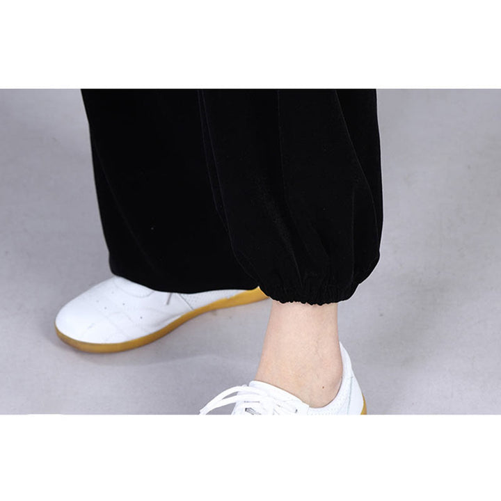 Ensemble de vêtements unisexe en velours et peluche Buddha Stones, 2 pièces, automne-hiver, Tai Chi, méditation, Qigong, pratique zen - image 6