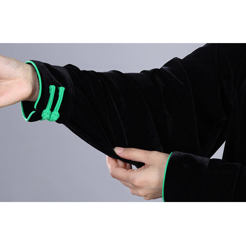 Ensemble de vêtements unisexe en velours et peluche Buddha Stones, 2 pièces, automne-hiver, Tai Chi, méditation, Qigong, pratique zen - image 4