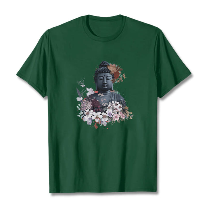 T-shirt à motif Bouddha Buddha Stones - Forêt Verte - 2XL - image 11