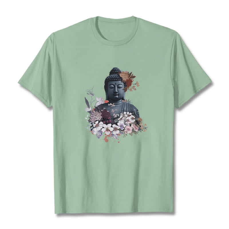 T-shirt à motif Bouddha Buddha Stones - Vert pâle - 2XL - image 15