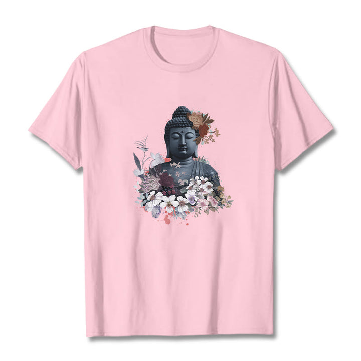 T-shirt à motif Bouddha Buddha Stones - Rose clair - 2XL - image 13