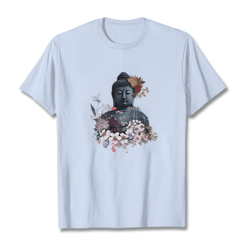 T-shirt à motif Bouddha Buddha Stones - Cyan clair - 2XL - image 19