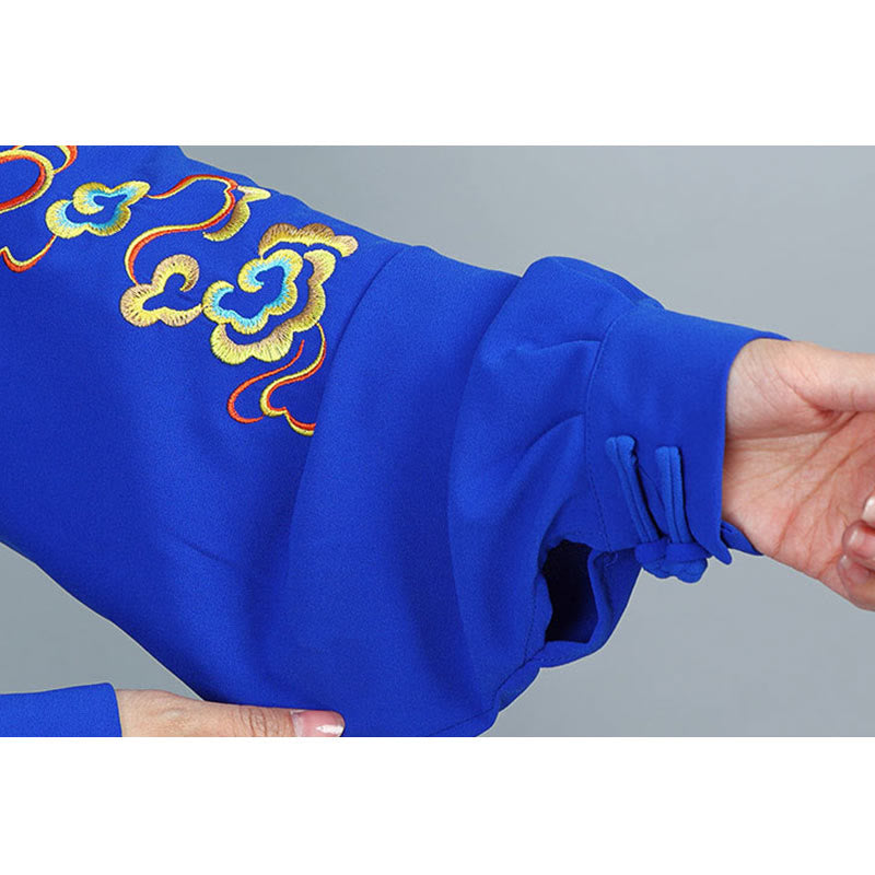 Ensemble de vêtements unisexe en coton Buddha Stones et nuages colorés d'automne, Tai Chi, méditation, Qigong, pratique zen
