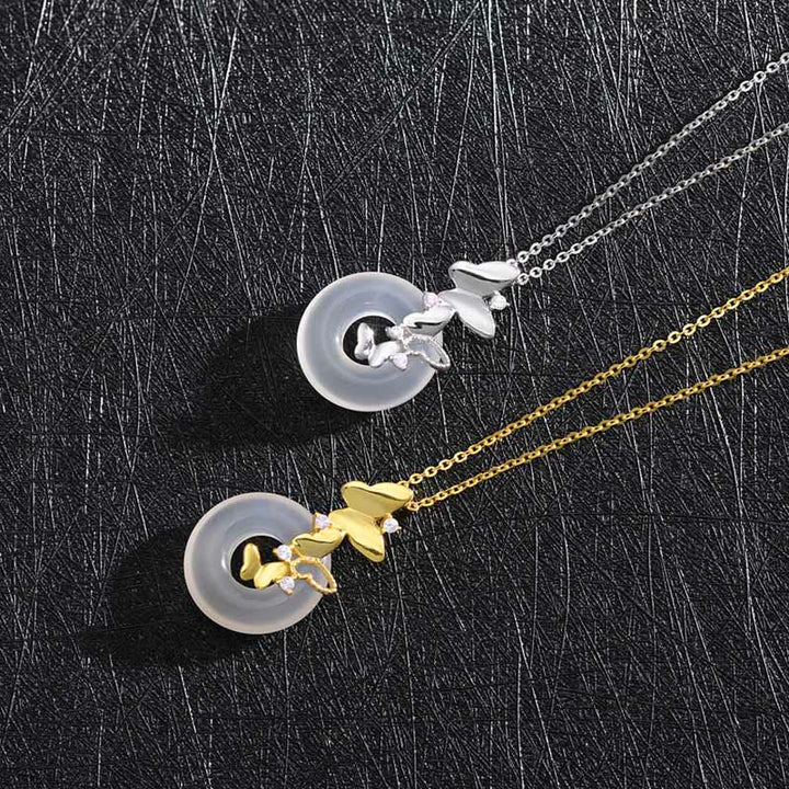 Buddha Stones en argent sterling 925 avec boucle de paix et calcédoine en forme de papillon et de bénédiction - image 9