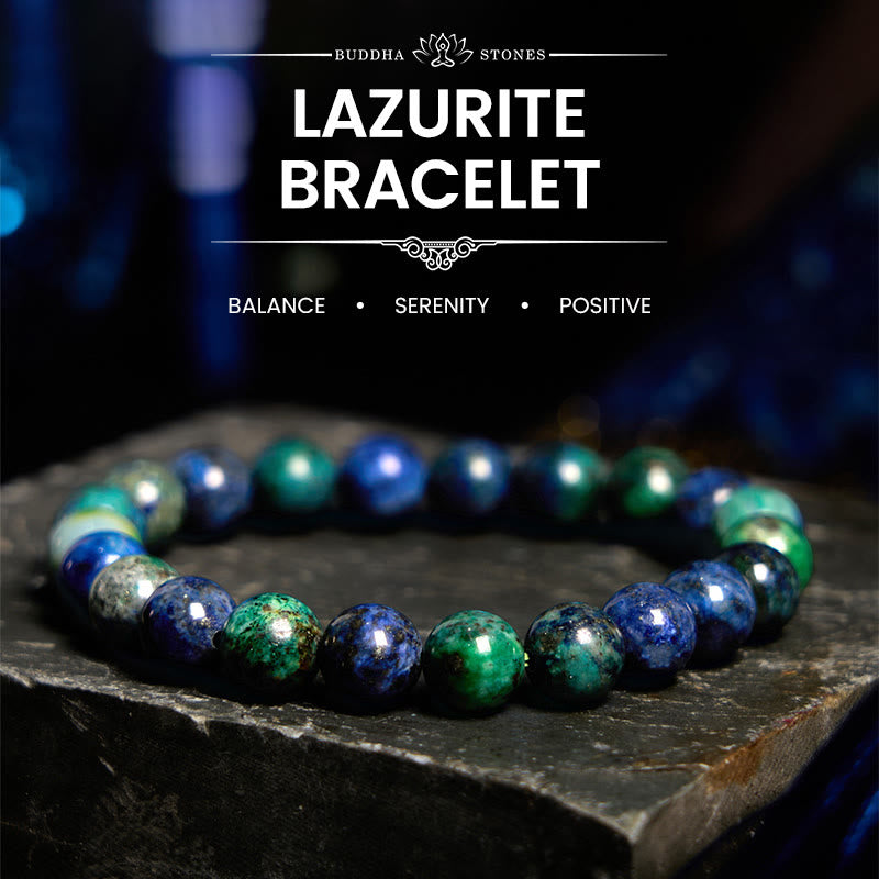 Bracelet Sérénité en lazurite et lapis-lazuli de Buddha Stones - Lazurite (Tour de poignet : 14-15 cm) - image 0