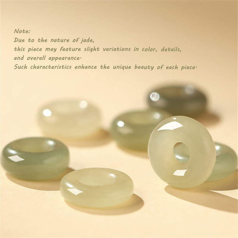 Bracelet de protection et de chance en jade naturel Hetian Buddha Stones et boucle de paix en fil rouge
