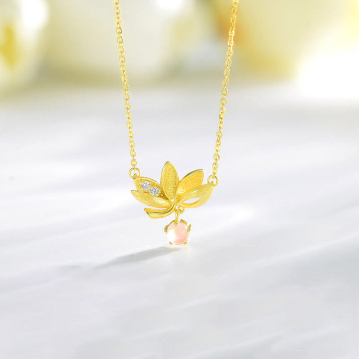 Collier pendentif en argent sterling 925 Buddha Stones et lotus pour éloigner les mauvais esprits - image 0