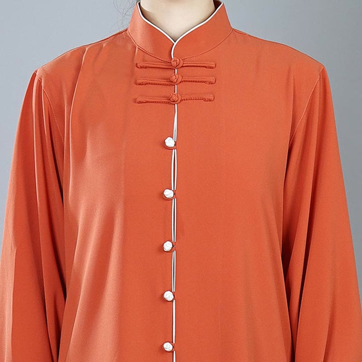 Ensemble de vêtements unisexe en coton avec Buddha Stones , 2 pièces, couleur unie, bouton grenouille, Tai Chi, méditation, Qigong, pratique zen