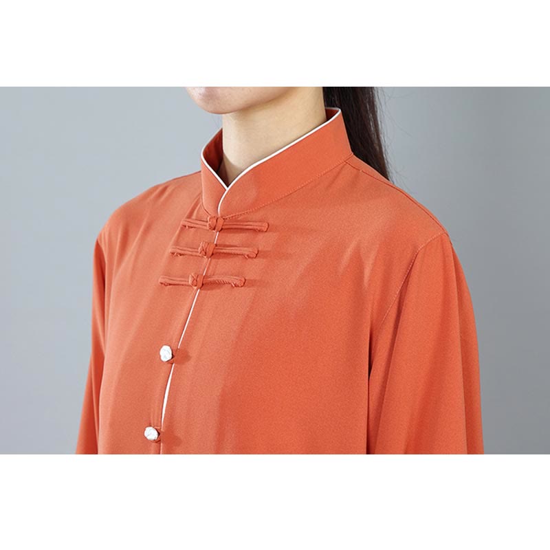 Ensemble de vêtements unisexe en coton avec Buddha Stones , 2 pièces, couleur unie, bouton grenouille, Tai Chi, méditation, Qigong, pratique zen