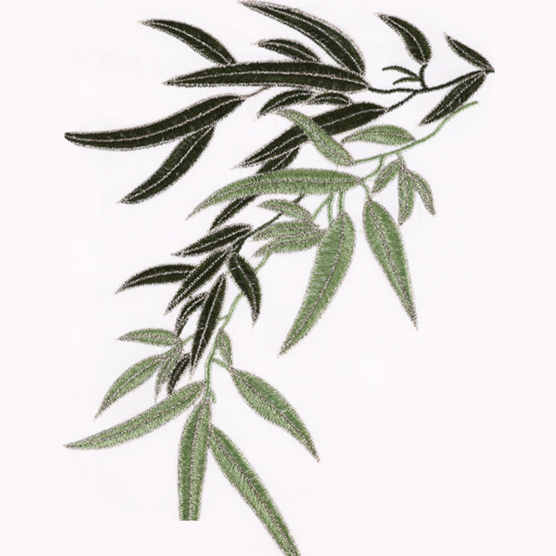 Ensemble de vêtements unisexe en coton avec broderie de Buddha Stones de bambou vertes d'automne et boutons de grenouille Tai Chi Méditation Qigong Zen Practice 2 pièces - image 5