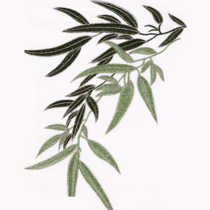 Ensemble de vêtements unisexe en coton avec broderie de Buddha Stones de bambou vertes d'automne et boutons de grenouille Tai Chi Méditation Qigong Zen Practice 2 pièces - image 5