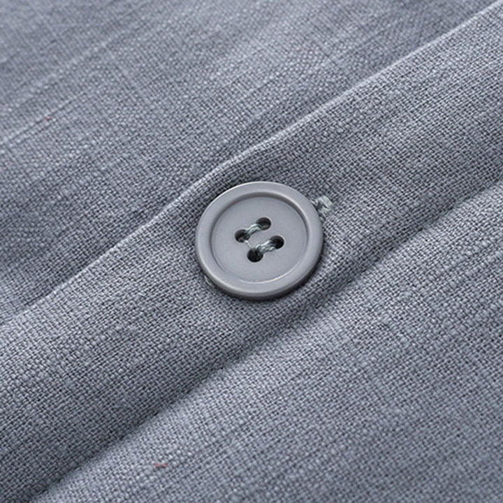 Buddha Stones Hiver Hommes Grenouille Bouton Tang Costume Lin Coton Polaire Doublé Veste Chemise Avec Poches - image 6