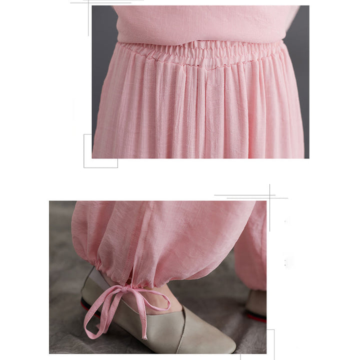 Ensemble de vêtements de méditation pour femme, chemise à manches longues et pantalon, 2 pièces, Buddha Stones