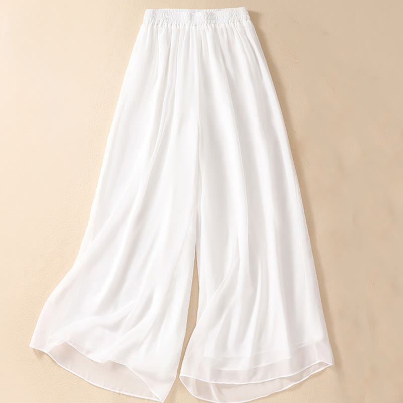 Robe chemise à boutons-grenouilles et broderies de fleurs pour femmes Buddha Stones Pantalon à jambe large - image 16