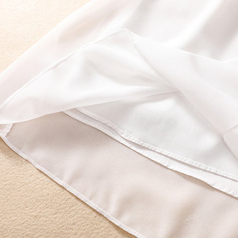 Robe chemise à boutons-grenouilles et broderies de fleurs pour femmes Buddha Stones Pantalon à jambe large - image 20