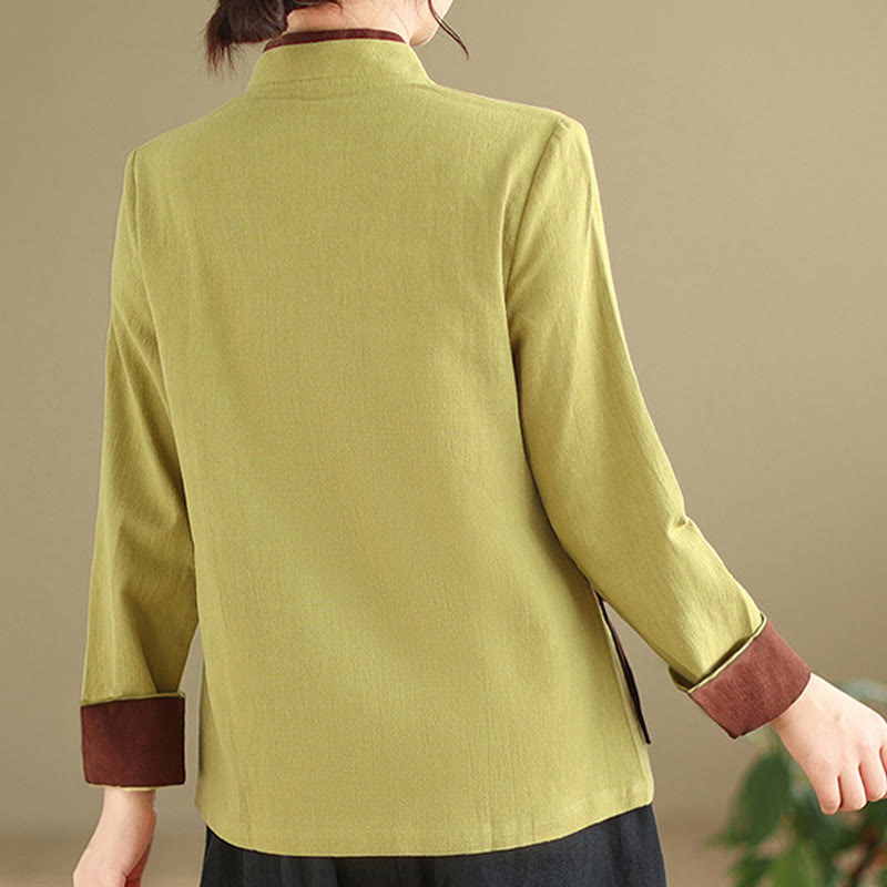 Chemise à lacets à manches longues pour femme Buddha Stones et couleur unie - image 12