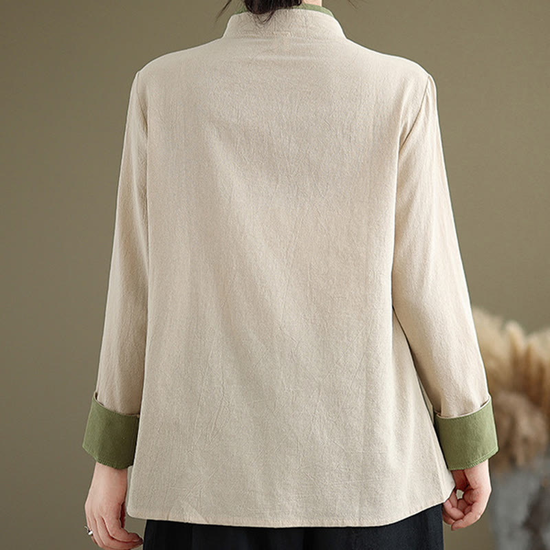 Chemise à lacets à manches longues pour femme Buddha Stones et couleur unie - image 5