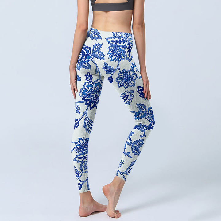 Pantalon de yoga pour femme avec imprimé Buddha Stones Flowers Leggings de sport - image 5