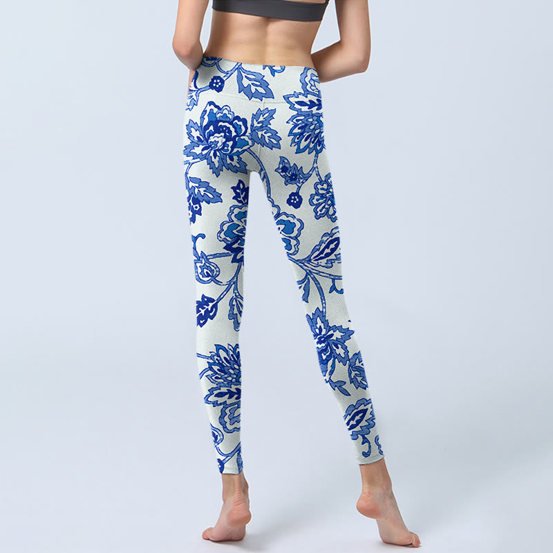 Pantalon de yoga pour femme avec imprimé Buddha Stones Flowers Leggings de sport - image 7